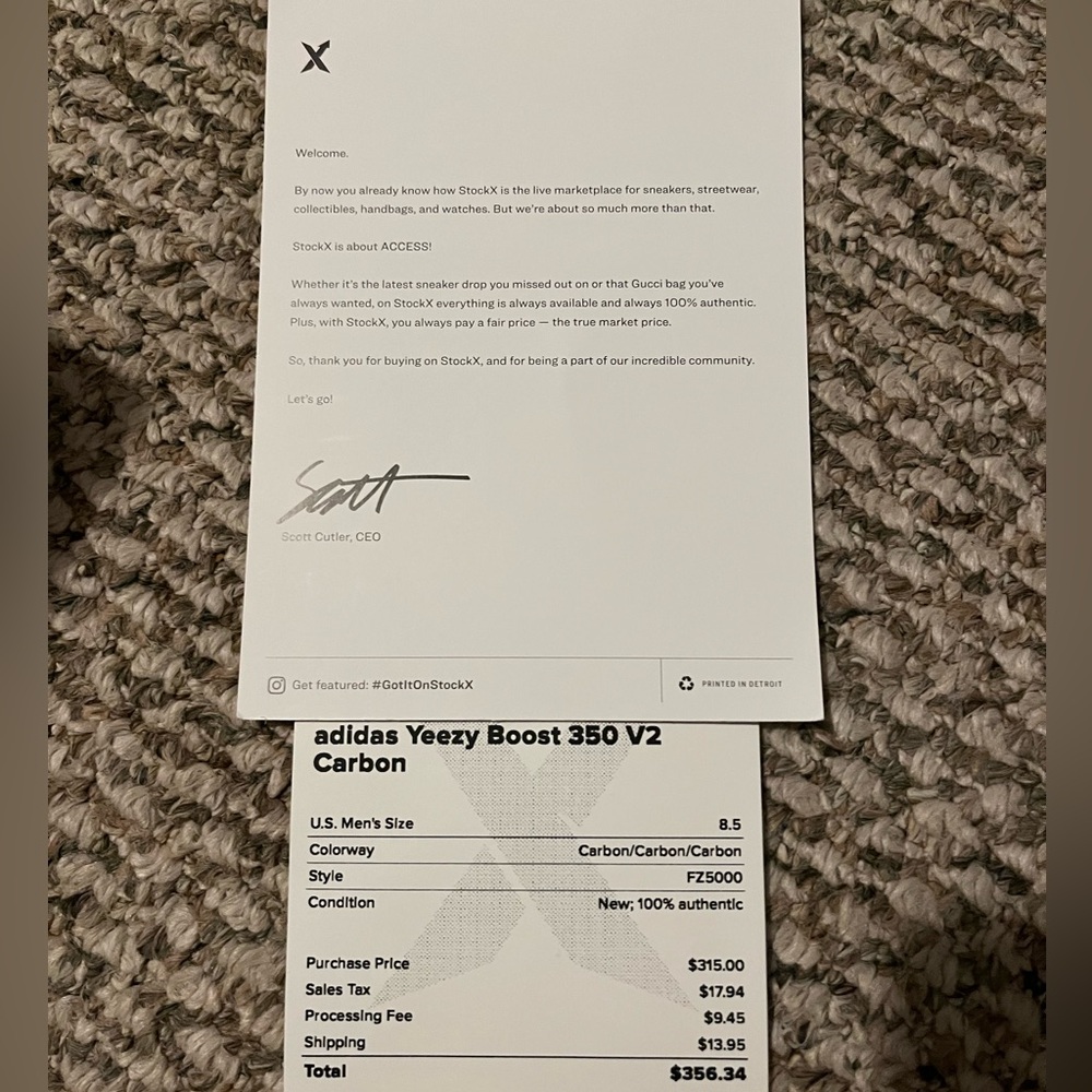 adidas Yeezy Boost 350 V2 Carbon - Picture 9 of 14